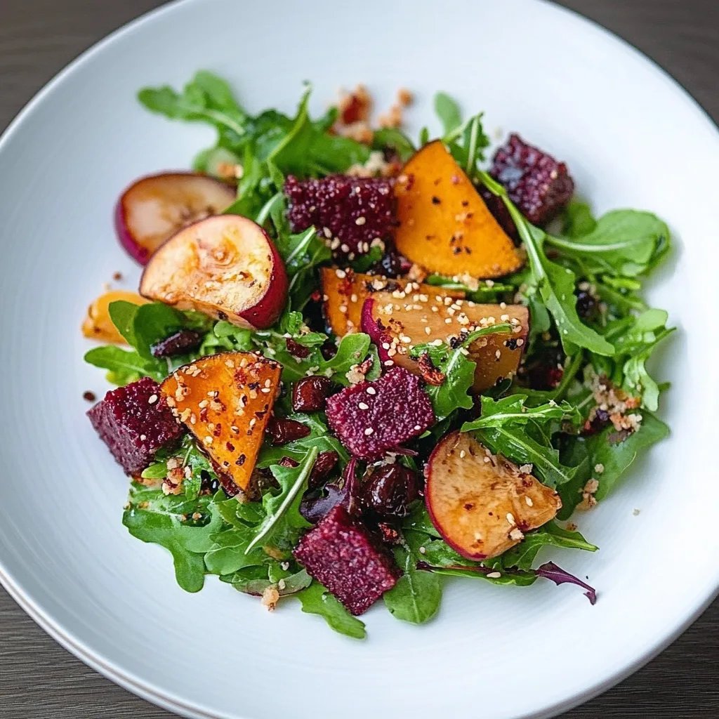 Wintersalat mit karamellisierten Maronen