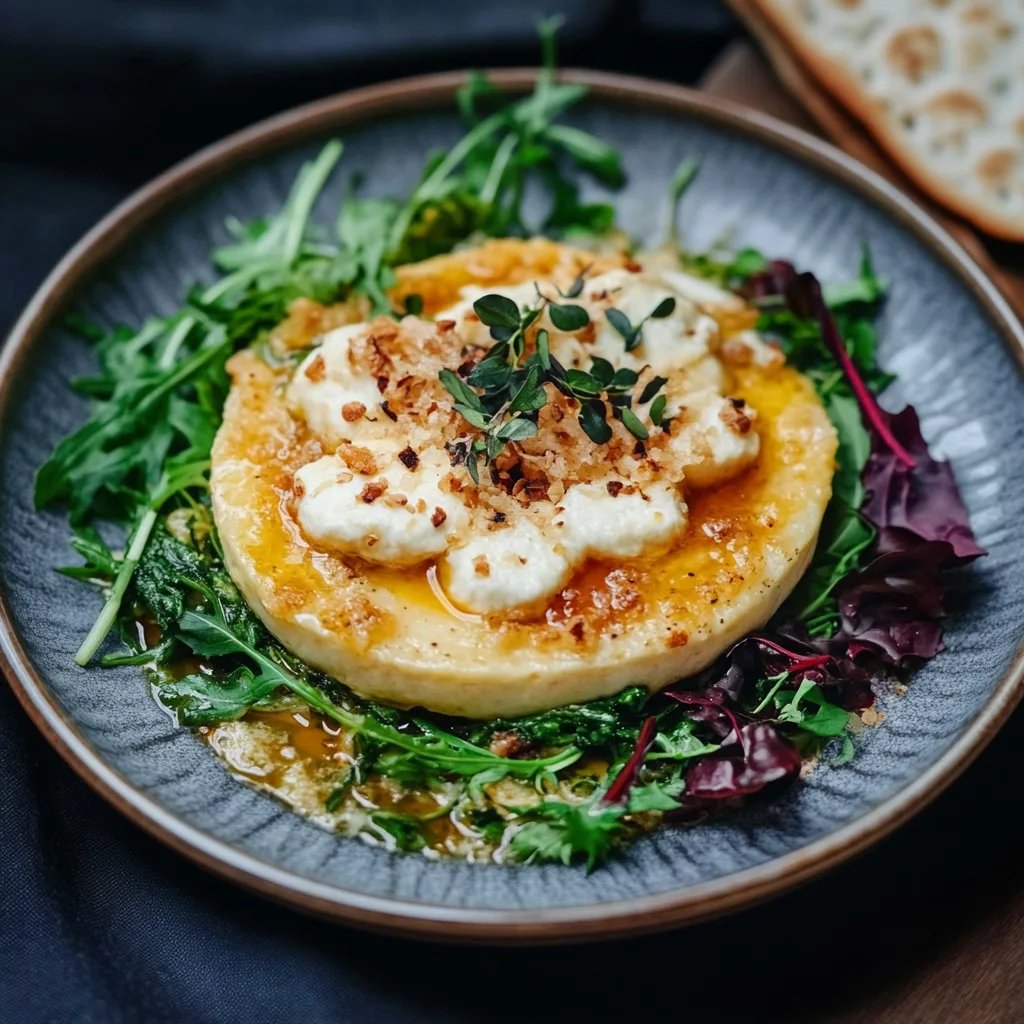 Karamellisierte Birne mit Ziegenkäse