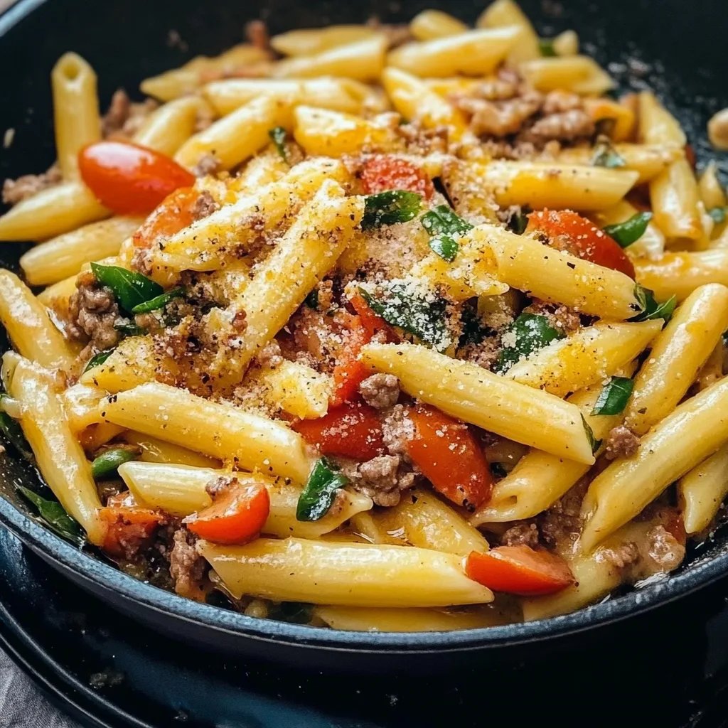 Schnelle Schupfnudel-Hack-Pfanne