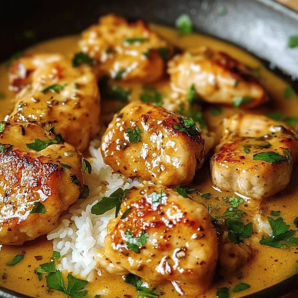 Schnelles Honig Senf Hähnchen mit Reis