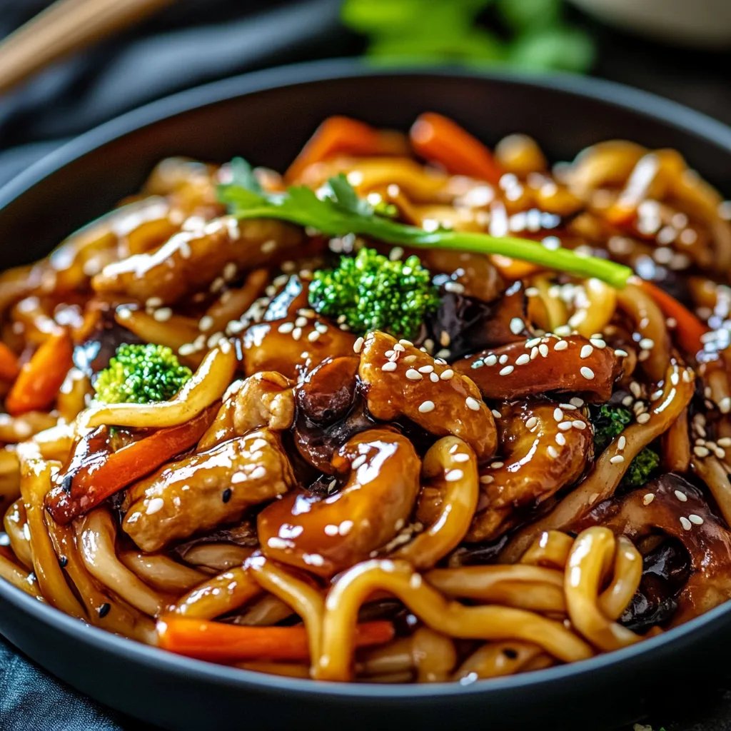 Hähnchen Teriyaki Nudeln