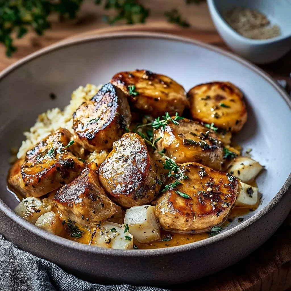 Zwiebel-Sahne-Hähnchen