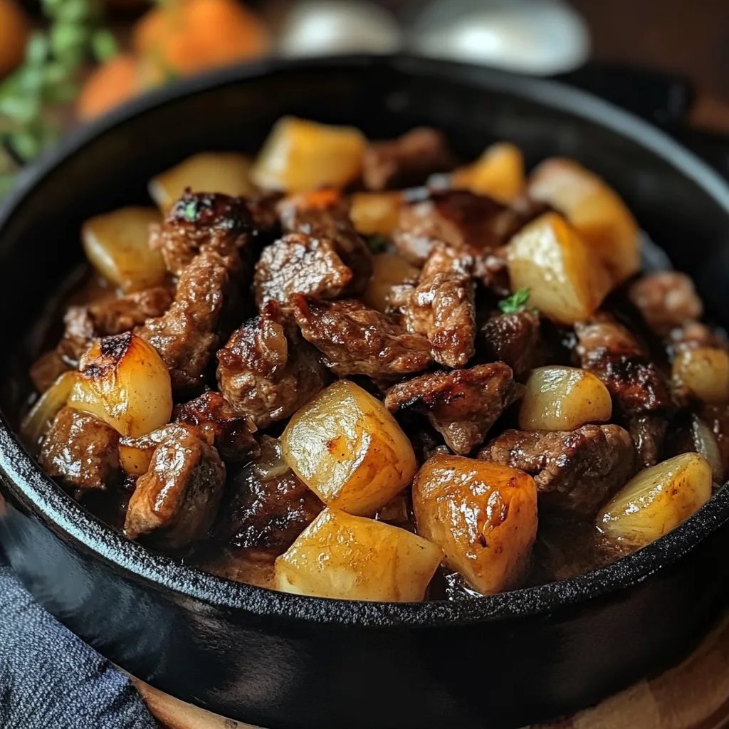 Schaschlik-Topf aus dem Ofen