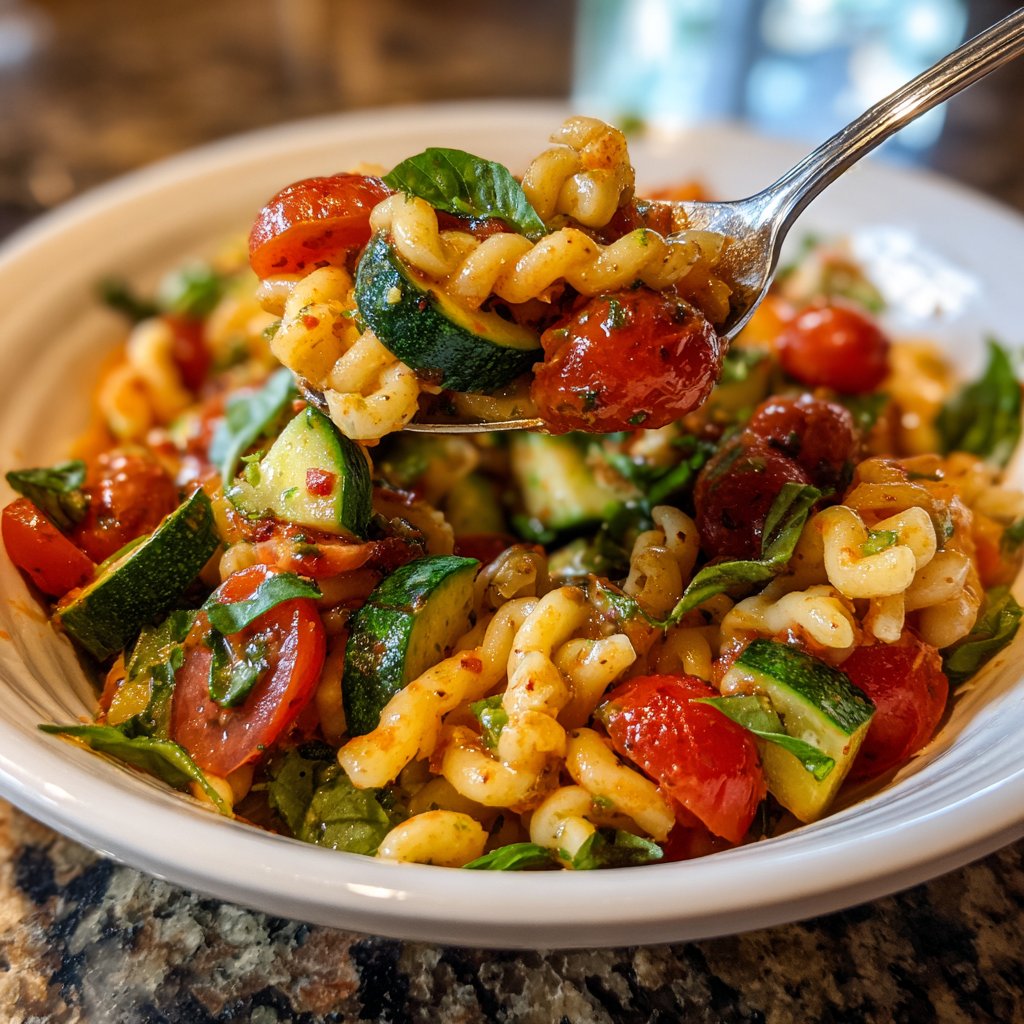 Mediterraner Nudelsalat Mit Tomaten