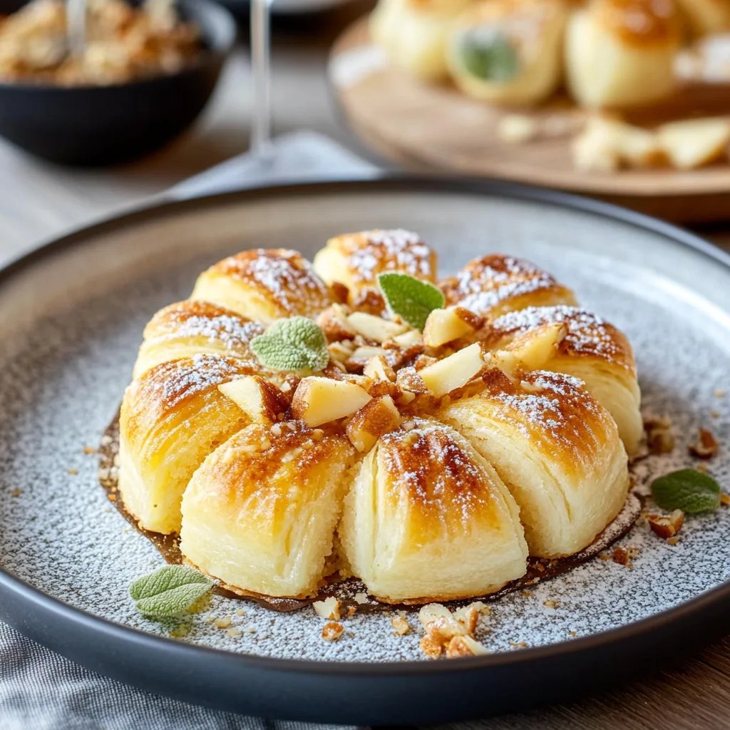 Apfelringe mit Blätterteig