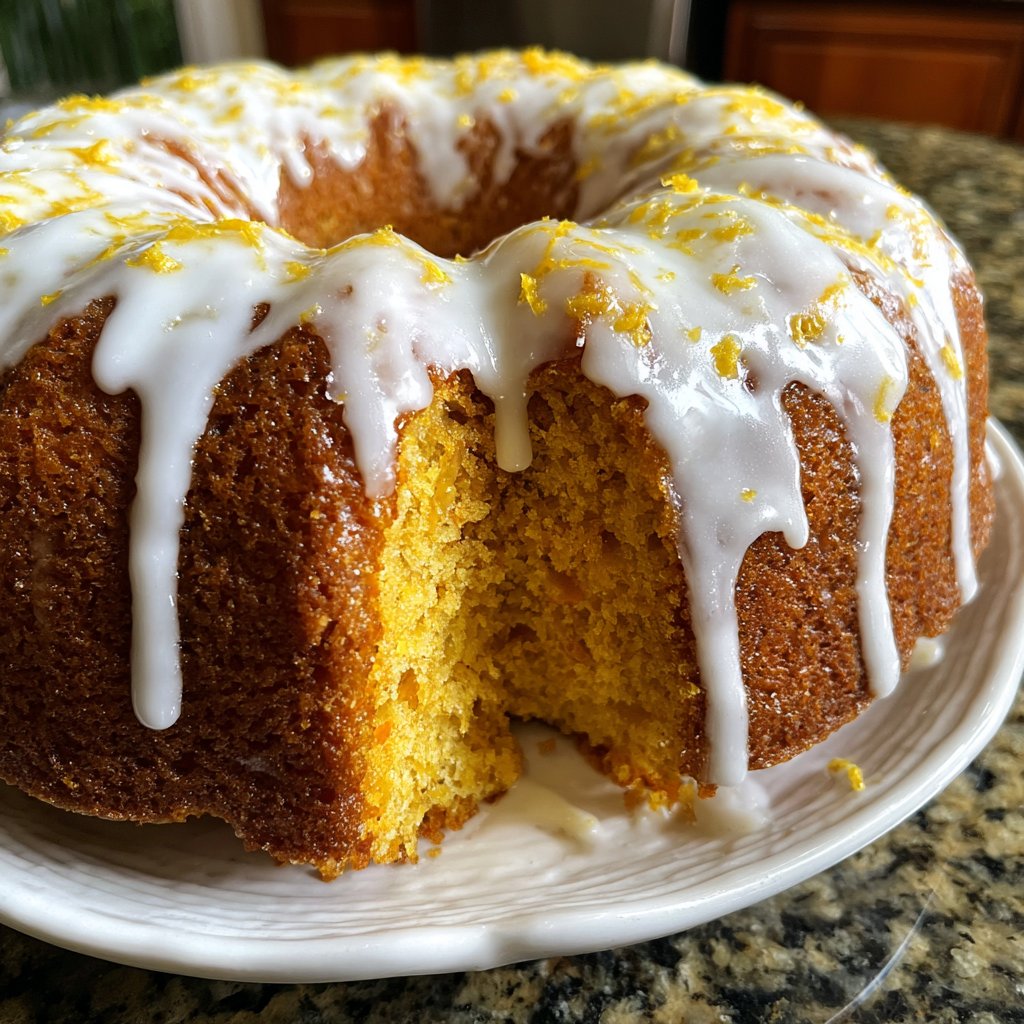 Karottenkuchen Mit Zitronenglasur