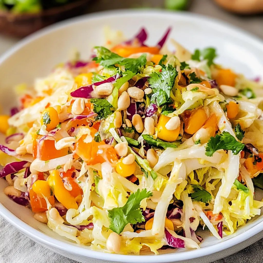 Chinakohl-Salat mit Mais und cremigem Honig-Senf-Dressing