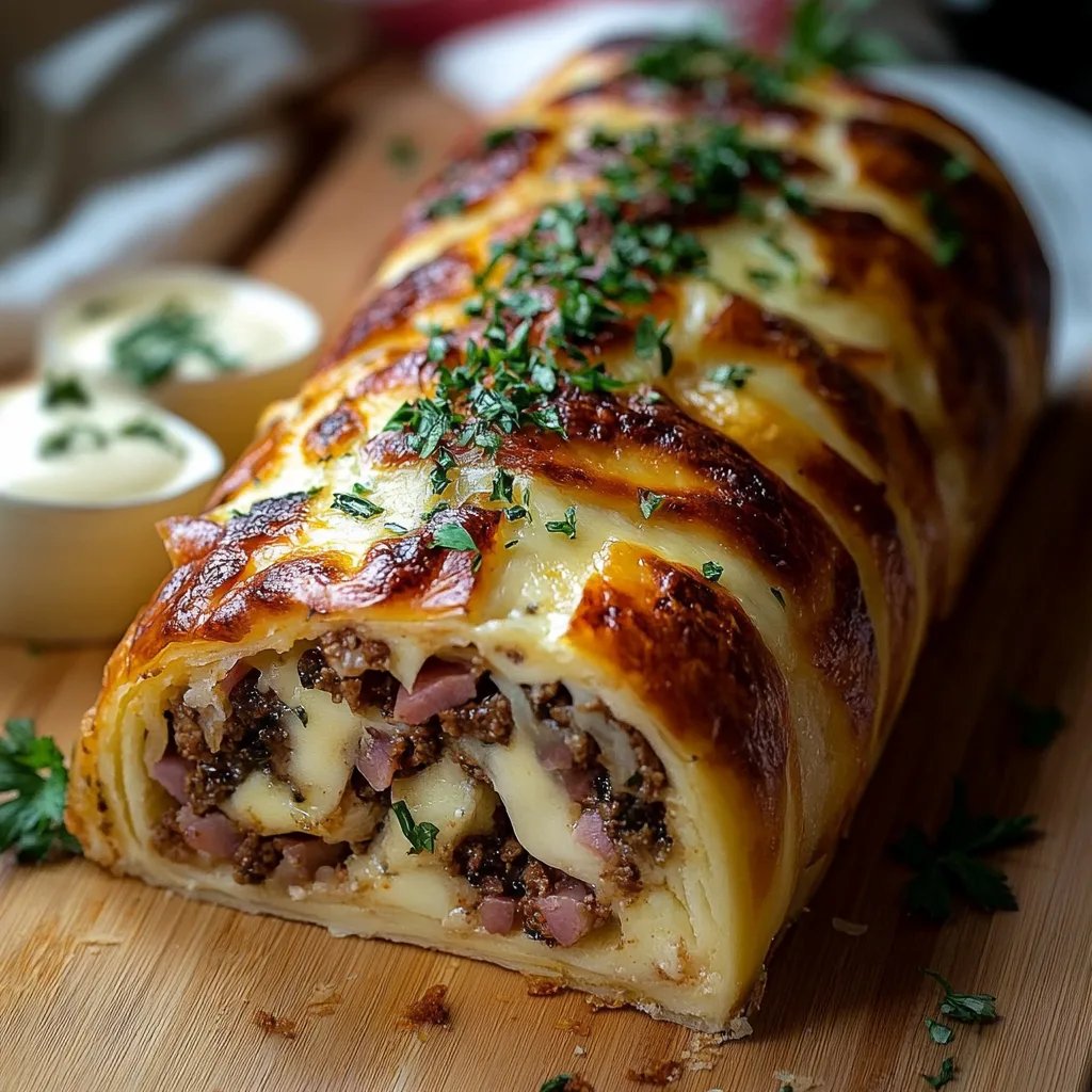 Hackfleisch-Käse-Rolle
