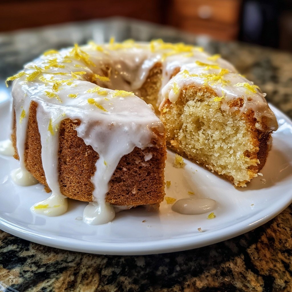 Zitronenkuchen mit Joghurtglasur