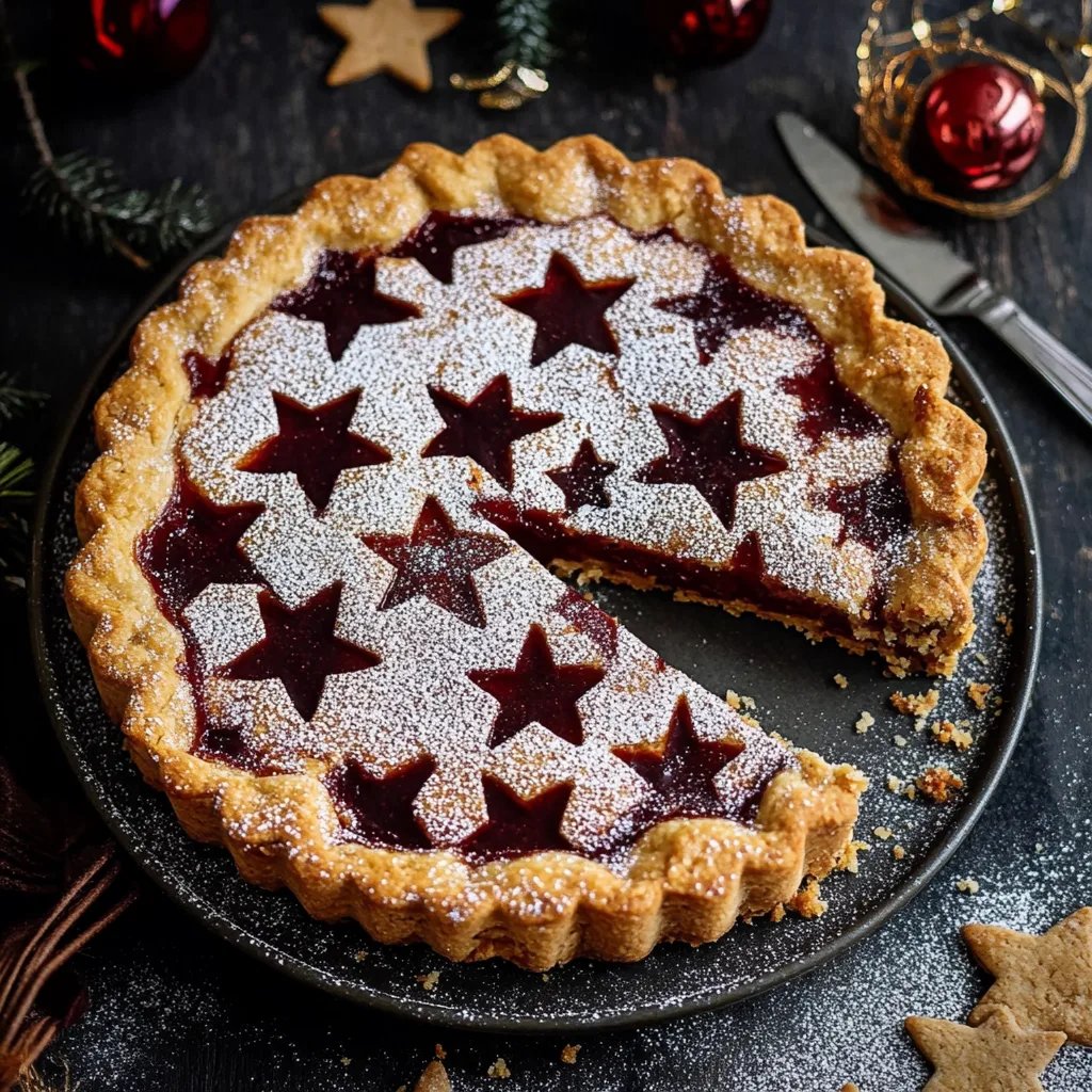 Linzer Torte mit Sternen