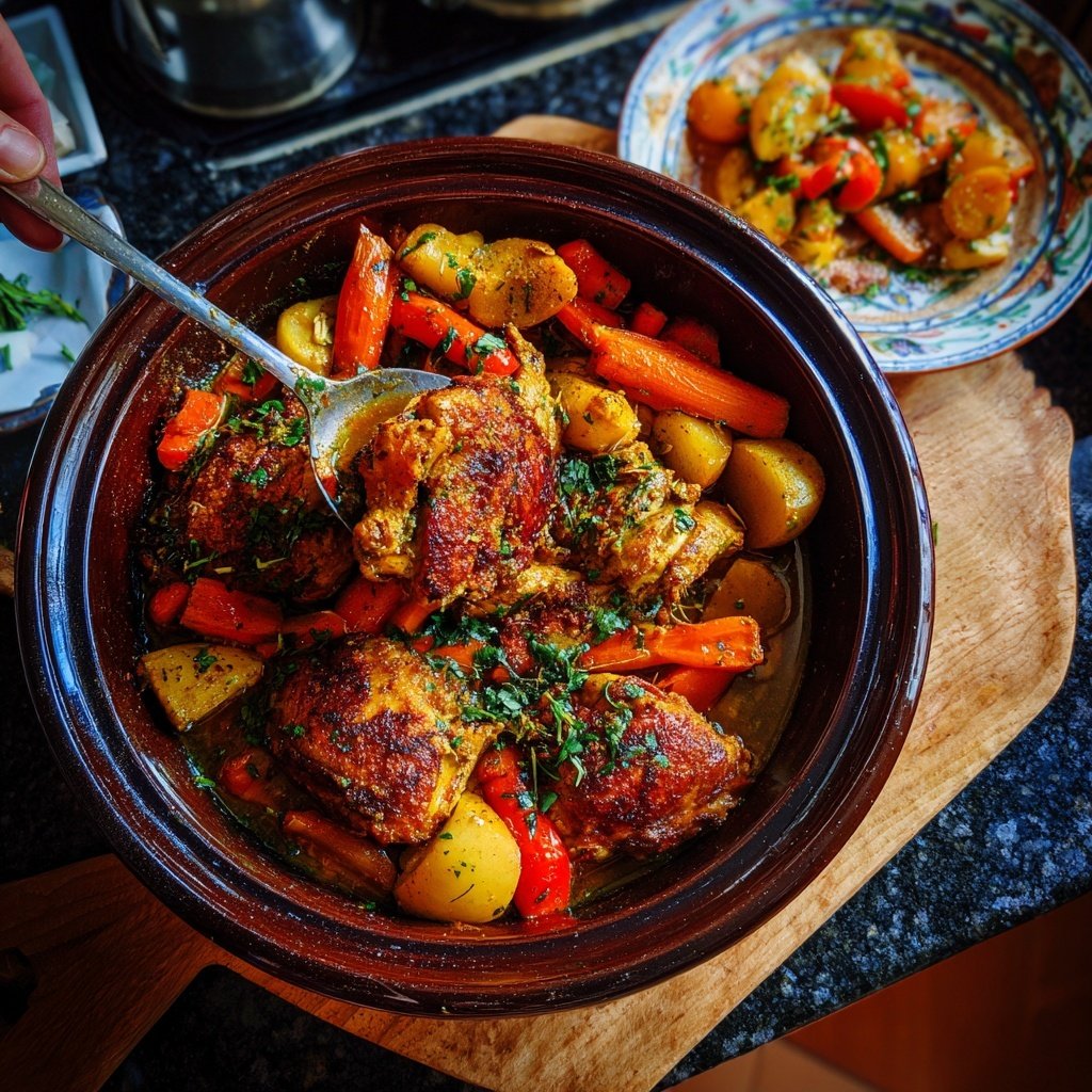 Internationale Küche Marokkanisches Hähnchen-Tagine