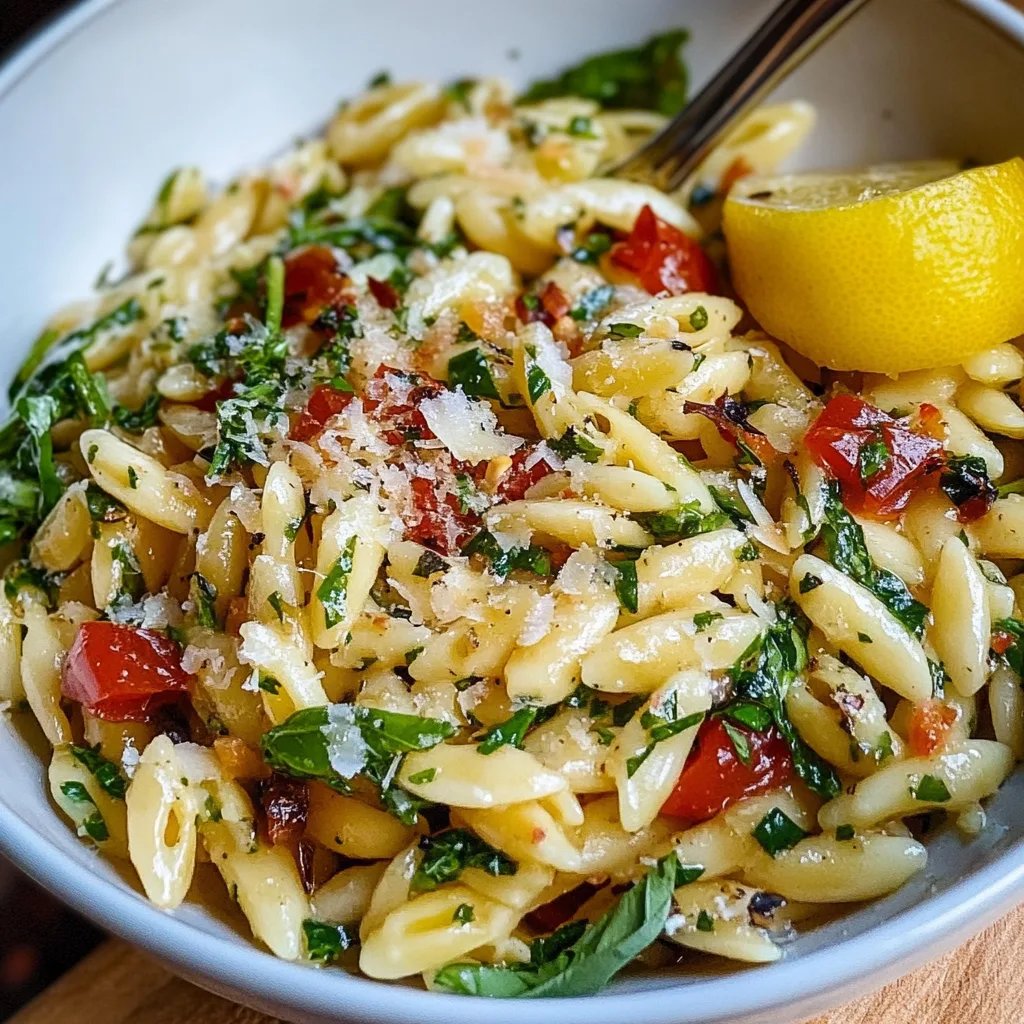 Italienischer Orzo Nudelsalat