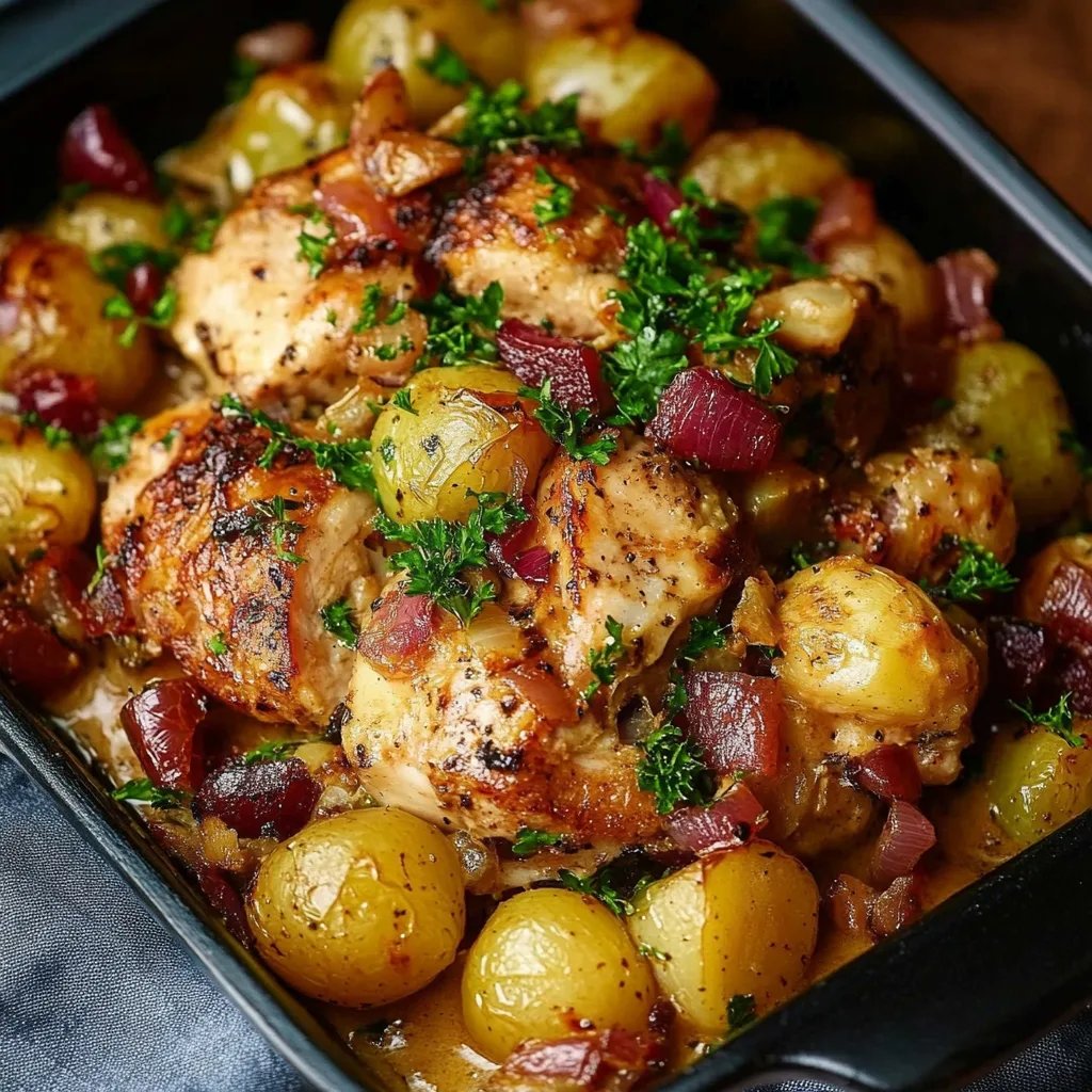 Gebackener Rosenkohl mit Speck und Senfsoße