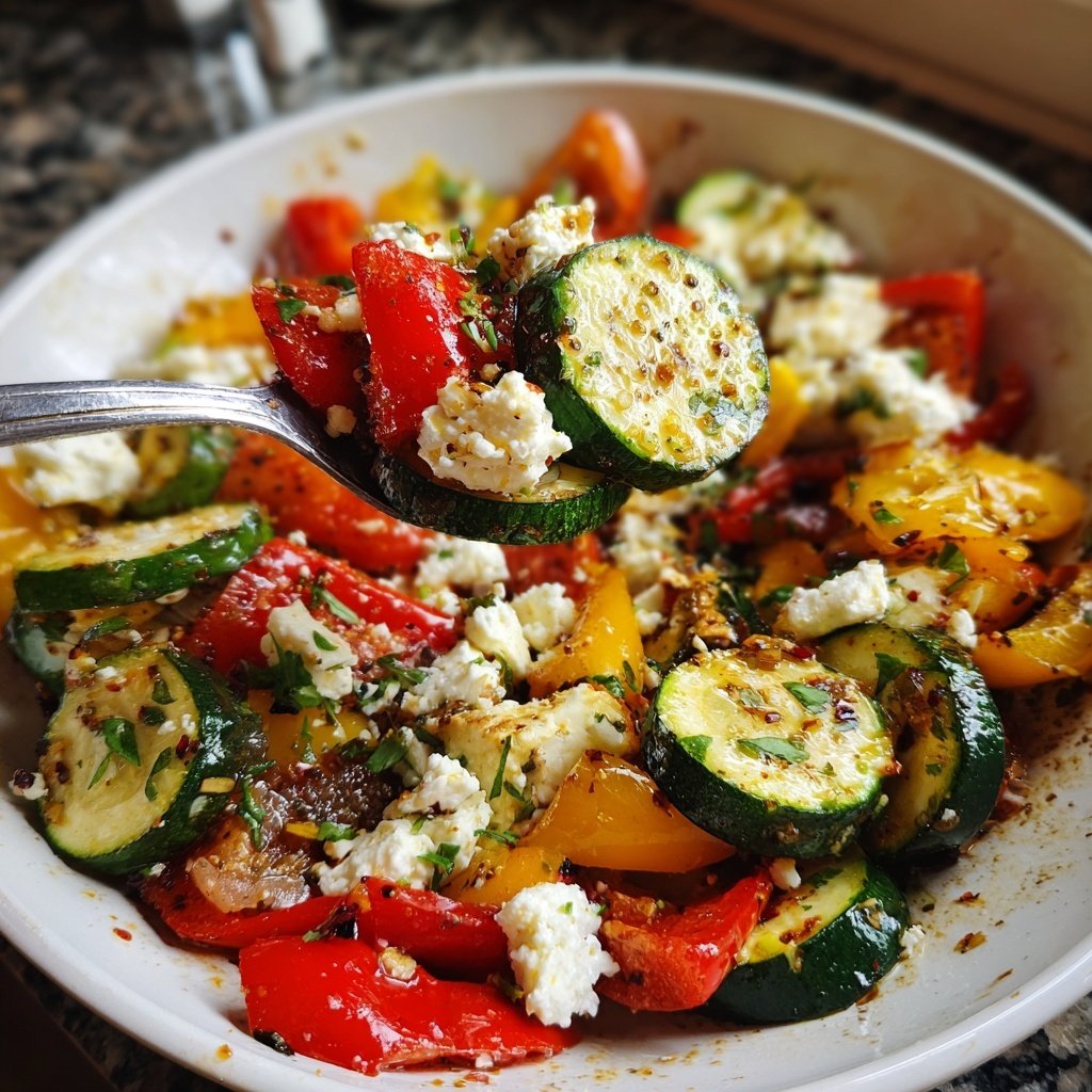 Gesund & Leicht Mediterrane Gemüsepfanne mit Feta