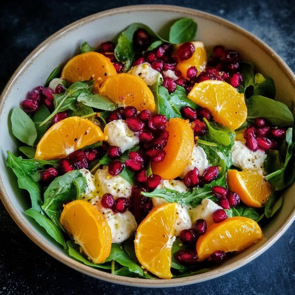 Winterlicher Feldsalat mit Granatapfel und Orangen