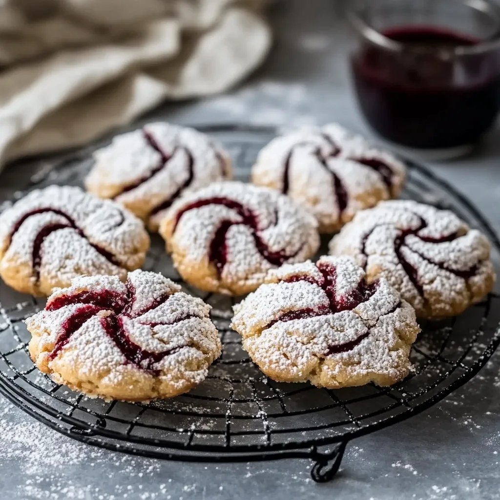 Saftige Red-Velvet-Crinkle-Kekse